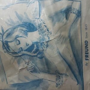 Vintage 1950s satin pillow case pillowcase coiffure smooth aqua